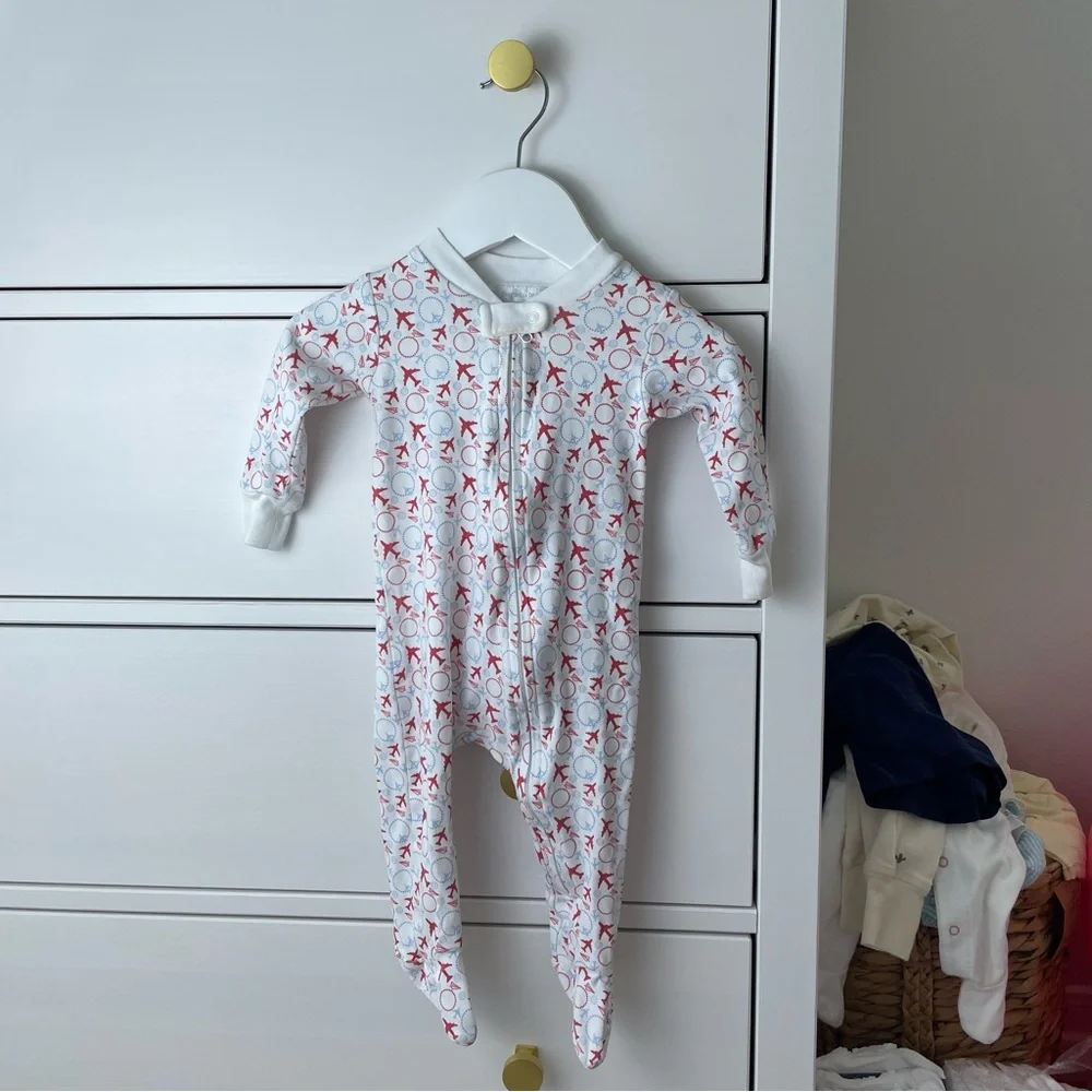 Magnolia Baby Airplane Print Footie 6 Months